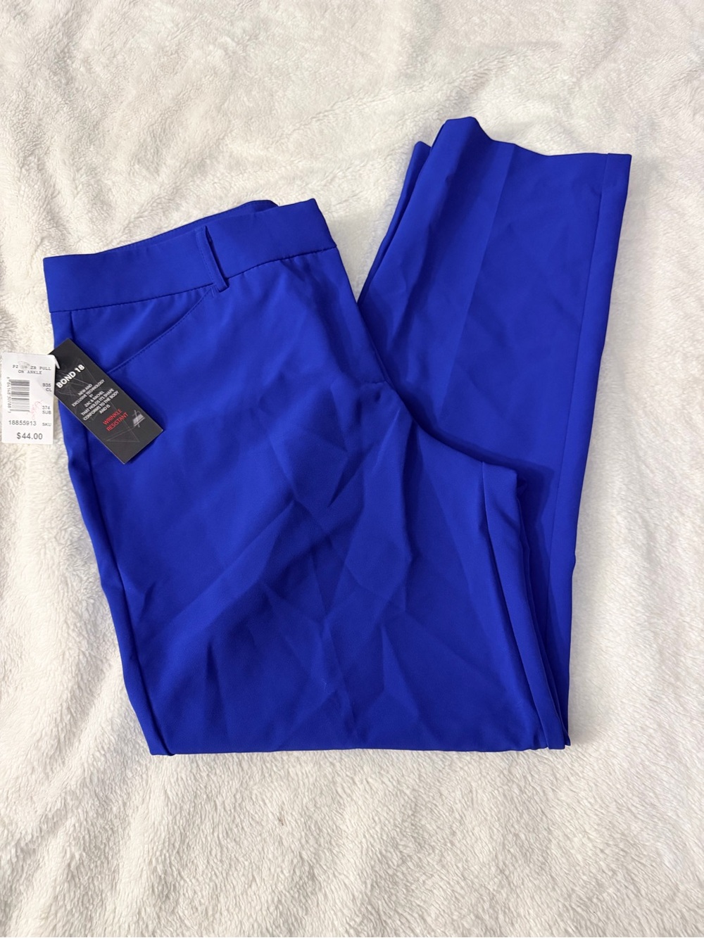 Zac & Rachel Cropped Dress Pants - Cobalt Blue